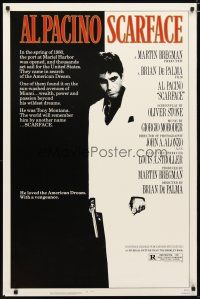 2z665 SCARFACE 1sh '83 Al Pacino as Tony Montana, Brian De Palma, Oliver Stone!
