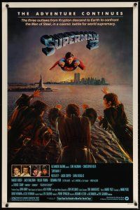 2z729 SUPERMAN II 1sh '81 Christopher Reeve, Terence Stamp, battle over New York City!