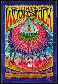 2z732 TAKING WOODSTOCK advance DS 1sh '09 Ang Lee, cool psychedelic design & art!