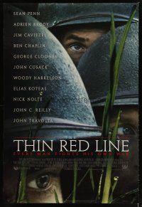 2z744 THIN RED LINE style A int'l DS 1sh '98 Sean Penn, Woody Harrelson & Jim Caviezel in WWII!