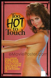 2z758 TOO HOT TO TOUCH 1sh '87 Jamie Gillis, image of sexy nearly topless woman!