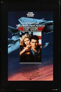 2z760 TOP GUN 1sh '86 great image of Tom Cruise & Kelly McGillis, Navy fighter jets!