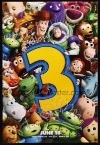 2z764 TOY STORY 3 advance DS 1sh '10 Disney & Pixar, great image of Woody, Buzz & cast!