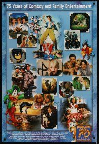 2z805 WARNER BROS 75TH ANNIVERSARY video 1sh '98 Dennis the Menace, Bugs Bunny, Willy Wonka!