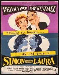 3a1073 SIMON & LAURA English pressbook '56 Peter Finch & Kay Kendall, a tale of a perfect couple!