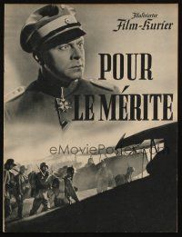 3a0193 POUR LE MERITE German program '38 Nazi World War I propaganda with Bohme & Hartmann!