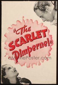3a1052 SCARLET PIMPERNEL pressbook '34 artwork of Leslie Howard & Merle Oberon!