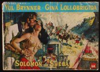 3a1081 SOLOMON & SHEBA pressbook '59 art of Yul Brynner with hair & super sexy Gina Lollobrigida!