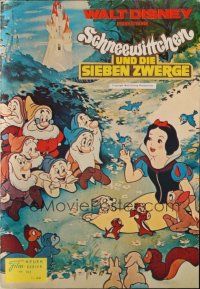 3a0700 SNOW WHITE & THE SEVEN DWARFS Austrian program R75 Disney cartoon classic, full-color cover!