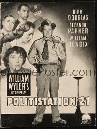 3a0021 DETECTIVE STORY Danish program '51 William Wyler, Kirk Douglas, Eleanor Parker, different!