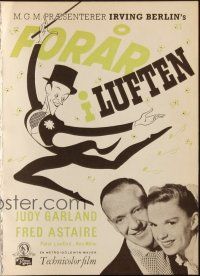 3a0024 EASTER PARADE Danish program '49 Judy Garland, Fred Astaire, Irving Berlin, different art!