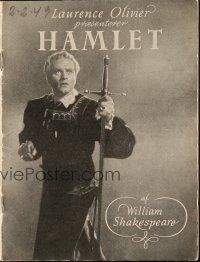 3a0033 HAMLET Danish program '48 Laurence Olivier in William Shakespeare classic, different!