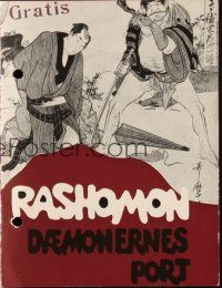 3a0072 RASHOMON Danish program '50 Akira Kurosawa Japanese classic, Toshiro Mifune, different!