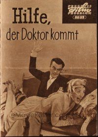 3a0740 DOCTOR AT LARGE East German program '59 wild image of Dirk Bogarde spanking a woman & more!