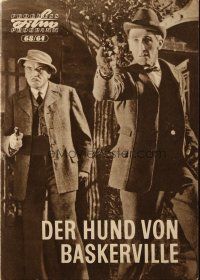 3a0745 HOUND OF THE BASKERVILLES East German program '64 Peter Cushing as Sherlock, different!