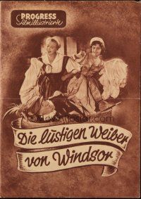 3a0754 MERRY WIVES OF WINDSOR East German program '50 German version of Shakespeare's play!