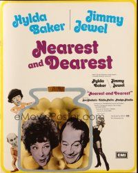3a0978 NEAREST & DEAREST English pressbook '72 Hylda Baker, Jimmy Jewel, inheritance comedy!