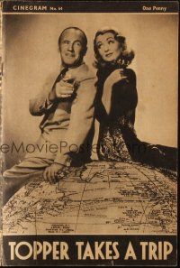 3a0004 TOPPER TAKES A TRIP English program '47 different image of Constance Bennett & Roland Young!