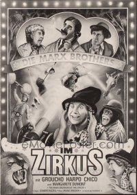 3a0246 AT THE CIRCUS German program R70s Groucho, Chico & Harpo, Marx Brothers, different art!