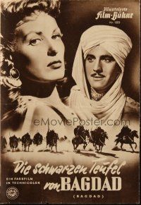 3a0249 BAGDAD German program '51 different images of sexy Maureen O'Hara & Vincent Price!