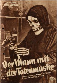 3a0290 CRIMSON GHOST German program '53 serial, different images of the villain in skeleton outfit!