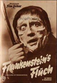 3a0291 CURSE OF FRANKENSTEIN German program '57 Peter Cushing, monster Christopher Lee, different!