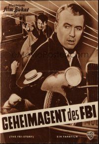 3a0318 FBI STORY German program '60 many different images of detective Jimmy Stewart & Vera Miles!