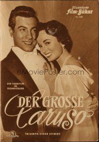 3a0346 GREAT CARUSO German program '52 different images of Mario Lanza & with pretty Ann Blyth!