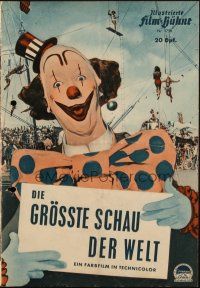 3a0350 GREATEST SHOW ON EARTH German program R60s Cecil B. DeMille classic, James Stewart, different