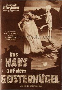 3a0364 HOUSE ON HAUNTED HILL German program '60 classic Vincent Price, cool different images!