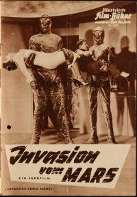 3a0370 INVADERS FROM MARS German program '58 many different images of the aliens & top cast!
