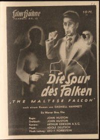 3a0221 MALTESE FALCON German program '46 Humphrey Bogart, Peter Lorre, John Huston, different!