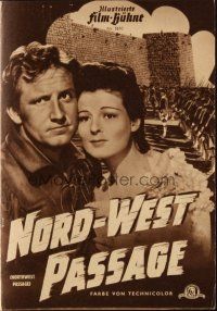 3a0422 NORTHWEST PASSAGE German program '54 Spencer Tracy, Robert Young, Ruth Hussey, different!