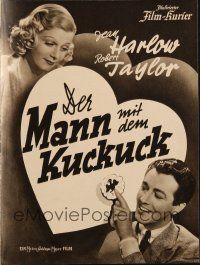 3a0143 PERSONAL PROPERTY German program '37 sexy Jean Harlow & butler Robert Taylor, different!