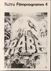 3a0449 RAVEN German program '80 art of Boris Karloff, Vincent Price & Peter Lorre by Reynold Brown!