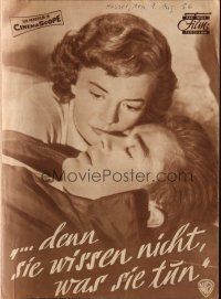 3a0452 REBEL WITHOUT A CAUSE German program '56 Nicholas Ray, James Dean, Natalie Wood, different!