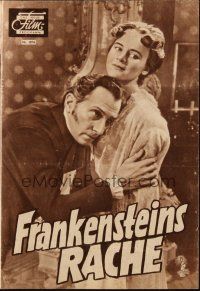 3a0455 REVENGE OF FRANKENSTEIN German program '58 different images of Peter Cushing as the Baron!