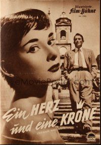 3a0462 ROMAN HOLIDAY German program '53 different images of Audrey Hepburn & Gregory Peck!