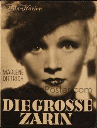 3a0148 SCARLET EMPRESS German program '34 Josef von Sternberg classic starring Marlene Dietrich!
