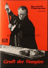 3a0521 VAMPIRE LOVERS German program '73 Hammer, Peter Cushing, different images of blood-nymphs!