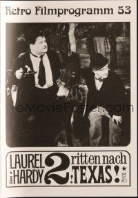 3a0529 WAY OUT WEST German program R87 different images of Stan Laurel & Oliver Hardy, classic!