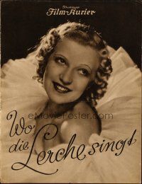 3a0159 WO DIE LERCHE SINGT German program '36 Where the Lark Sings, pretty Martha Eggerth!