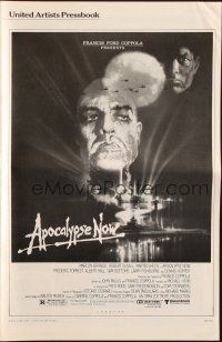 3a0787 APOCALYPSE NOW pressbook '79 Francis Ford Coppola, classic Bob Peak art of Brando & Sheen!