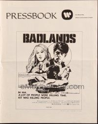 3a0789 BADLANDS pressbook '74 Terrence Malick's cult classic, Martin Sheen & Sissy Spacek!