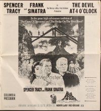 3a0840 DEVIL AT 4 O'CLOCK pressbook '61 Howard Terpning artwork of Spencer Tracy & Frank Sinatra!