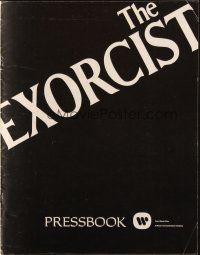 3a0857 EXORCIST pressbook '74 William Friedkin, Max Von Sydow, William Peter Blatty horror classic!