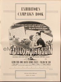 3a0868 FOLLOW THE SUN pressbook '51 Glenn Ford in the story of Valerie and golfer Ben Hogan!