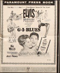 3a0876 G.I. BLUES pressbook '60 swing out and sound off with Elvis Presley in red, white & blue!
