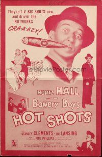 3a0900 HOT SHOTS pressbook '56 Huntz Hall & The Bowery Boys are the big shots of the TV nutwork!
