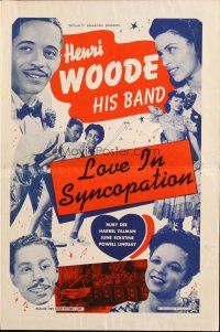3a0942 LOVE IN SYNCOPATION pressbook '47 Henri Wood & His Band Ruby Dee & other musical acts!